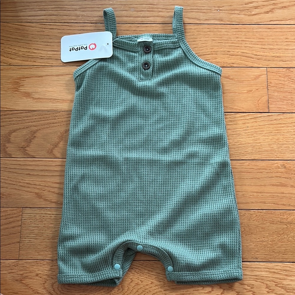 NWT PatPat Olive Ribbed Baby Romper size 6-9 months